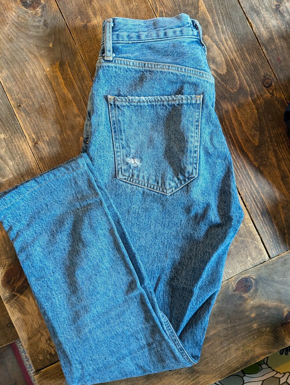Riley High Rise Straight Crop Jeans - Blue - Picture 5 of 5